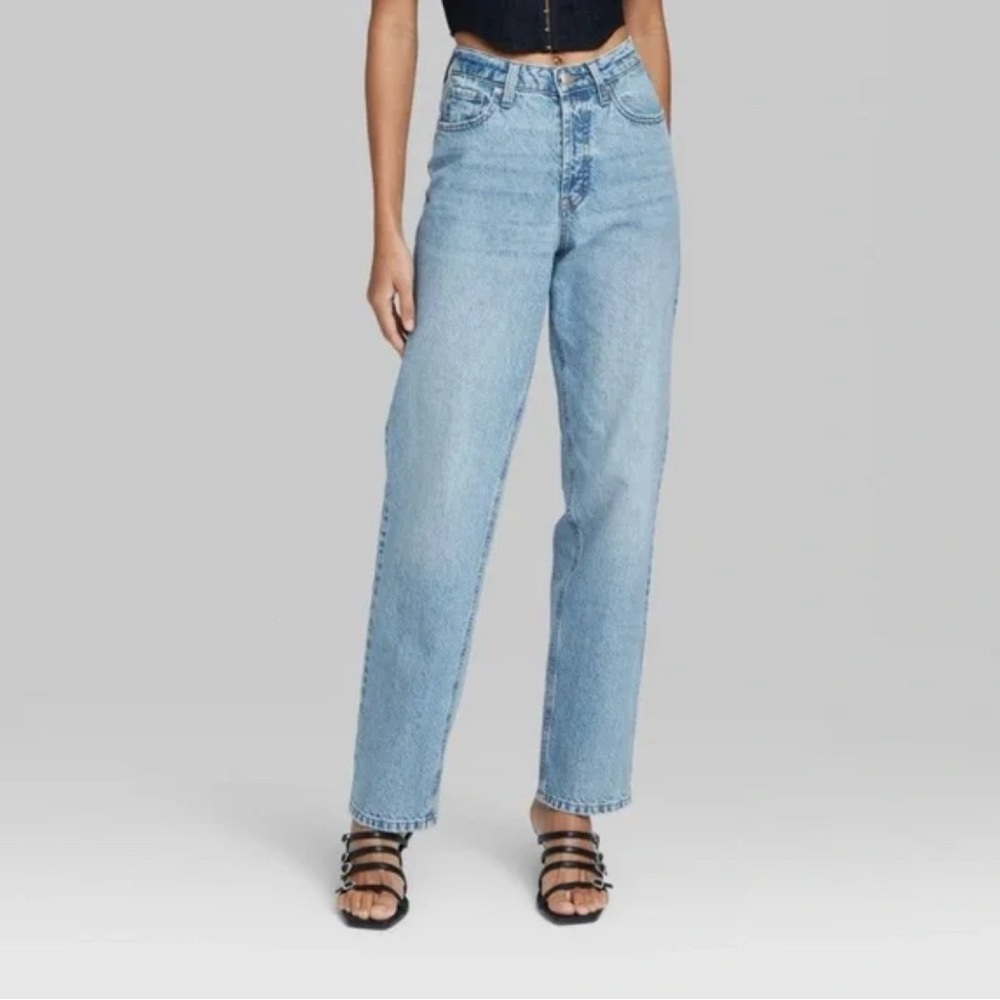 NWT Wild Fable super high-rise straight jeans Size 6 - Picture 2 of 13